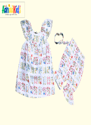 Floral frock and trouser